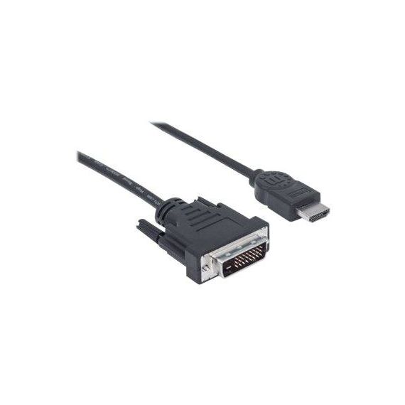 Manhattan HDMI to DVI-D 24+1 Cable, 1.8m, Male to Male,  | 372503