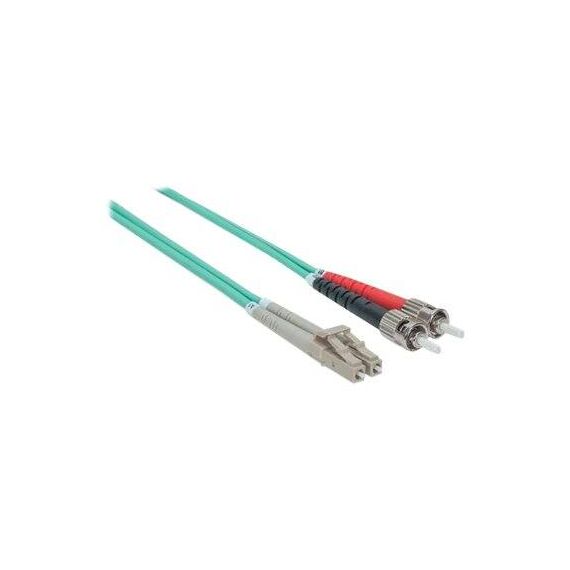 Intellinet Fibre Optic Patch Cable, OM3, ST/LC, 3m, Aqua | 751124
