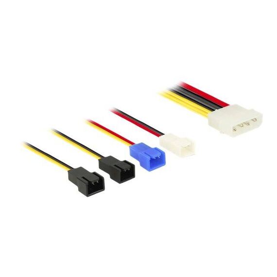 DeLOCK Molex 4 pin > 4 x 2 pin fan (12 V / 7 V / 5 V) - F | 85516