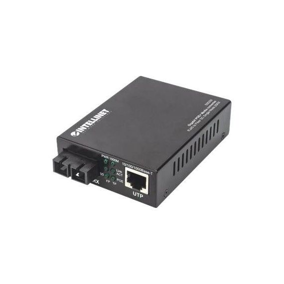 Intellinet Gigabit PoE+ Media Converter, 1000Base-T RJ45 | 508209