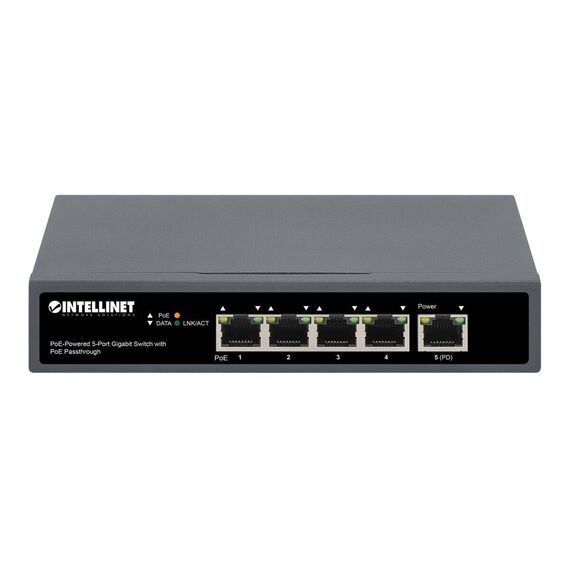Intellinet - Switch - 4 x 10/100/1000 (PoE+) + 1 x 10/10 | 561808