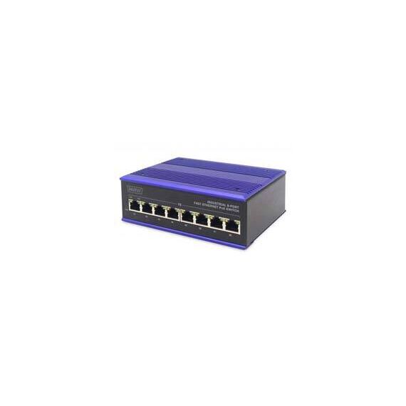 DIGITUS Industrial - Switch - 8 x 10/100 (PoE) - DIN  | DN-650108