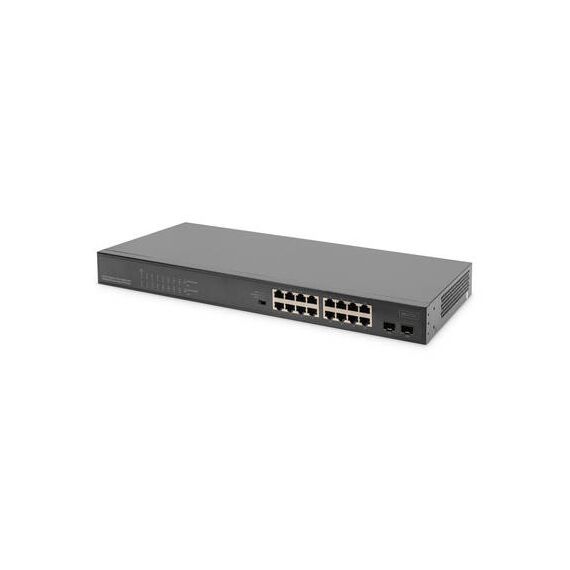 DIGITUS DN-95347-1 - Switch - 19 inches - unmanaged - 16 x 10/100
