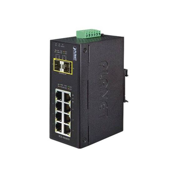 PLANET IGS-1020TF - Switch - unmanaged - 8 x 10/100/1000 + 2 x Gi