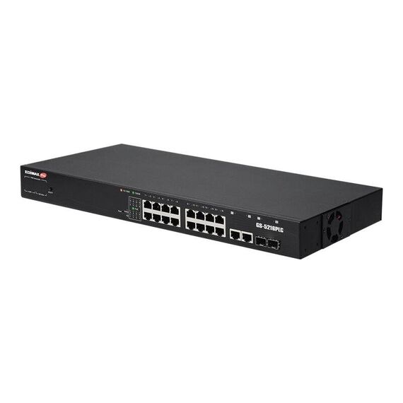 Edimax GS-5216PLC - Switch - smart - 16 x 10/100/1000 + 2 x combo