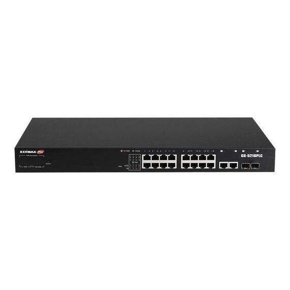 Edimax GS-5216PLC - Switch - smart - 16 x 10/100/1000 + 2 x combo