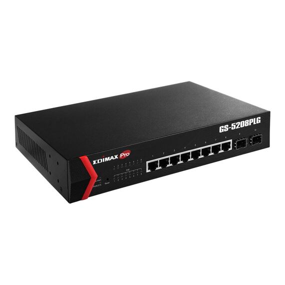 Edimax Pro GS-5208PLG V2 - Switch - smart - 8 x 10/100/1000 (PoE+