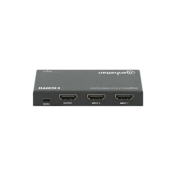 Manhattan HDMI Switch 2-Port, 8K@60Hz, Connects x2 HDMI  | 207942