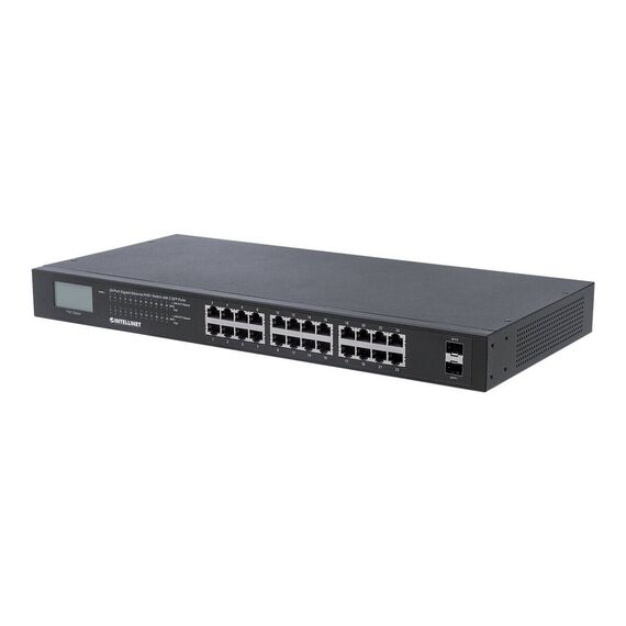 Intellinet 24-Port Gigabit Ethernet PoE+ Switch with 2 S | 561242