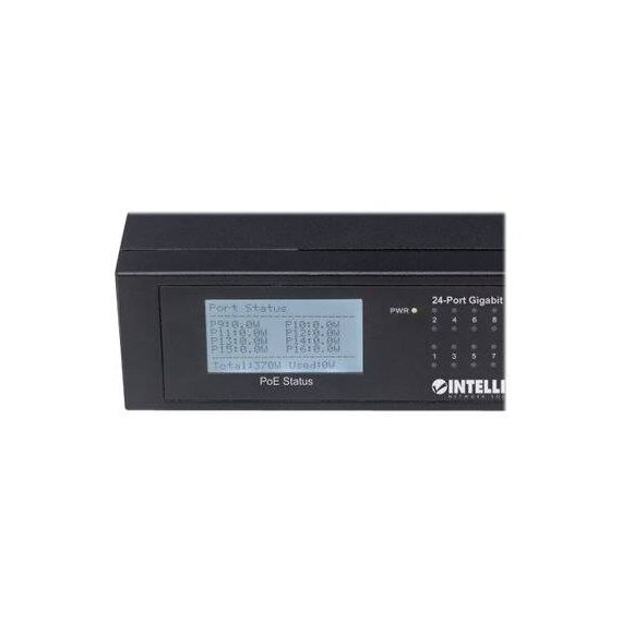 Intellinet 24-Port Gigabit Ethernet PoE+ Switch with 2 S | 561242