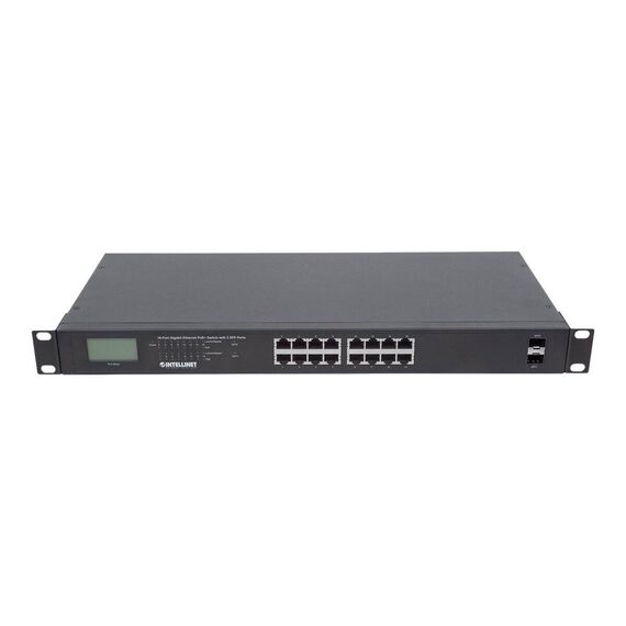 Intellinet 16-Port Gigabit Ethernet PoE+ Switch with 2 S | 561259