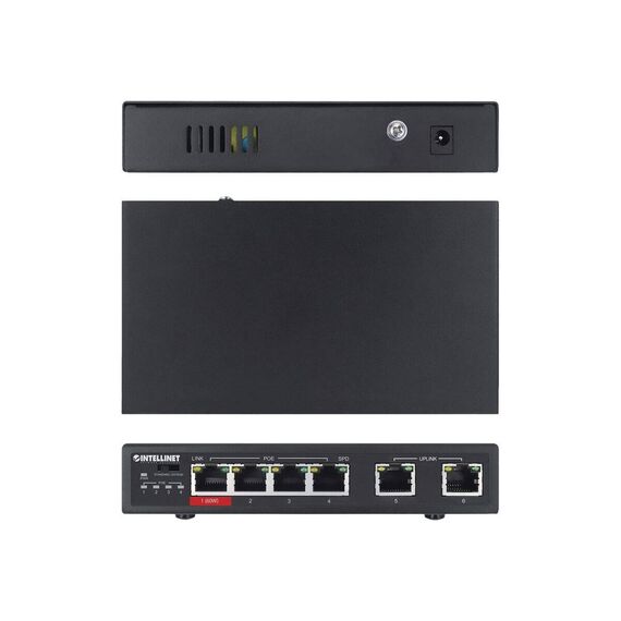 Intellinet - Switch - 3 x 10/100 (PoE+) + 1 x 10/100 (Hi | 561686