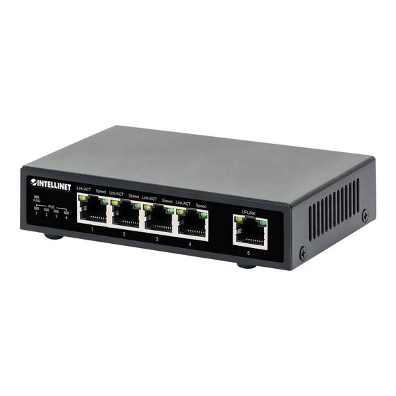 Intellinet - Switch - 4 x 10/100/1000 (PoE+) + 1 x 10/10 | 561839