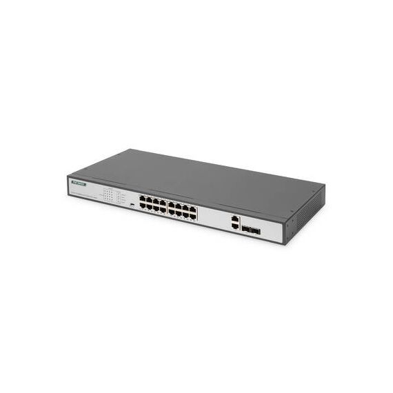 Digitus 16 Port Fast Ethernet PoE Switch, 19 Inch, U | DN-95342-1
