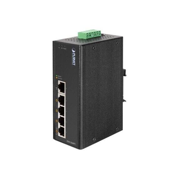 PLANET ISW-504PT - Switch - 4 x 10/100 (PoE) + 1 x 10/100 - DIN r