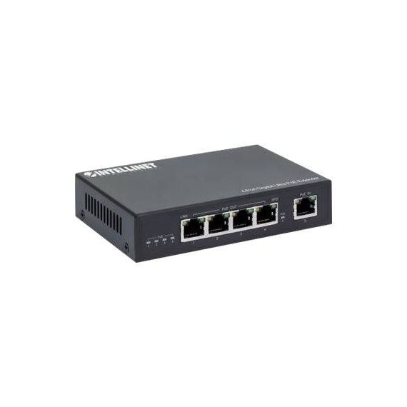 Intellinet 4-Port Gigabit Ultra PoE Extender, Adds up to 100m 561617