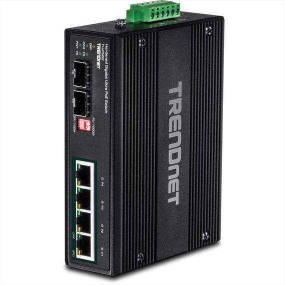 TRENDnet TI-UPG62 - Switch - unmanaged - 4 x 10/100/1000 (PoE+) +