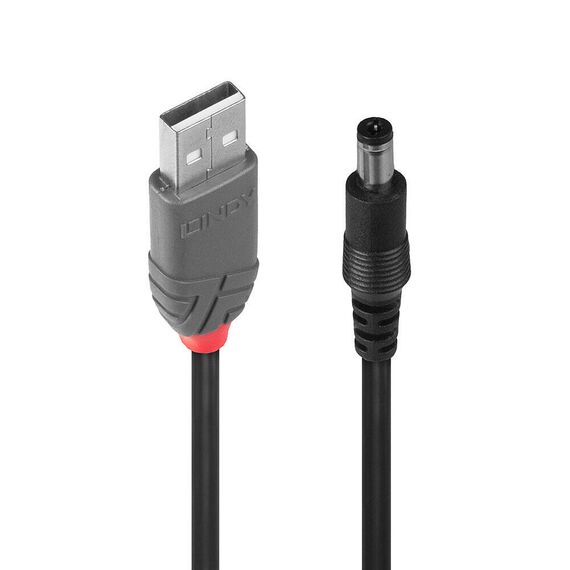 Lindy - USB / power cable - DC jack 5.5 x 2.1 mm (M) to U | 70268