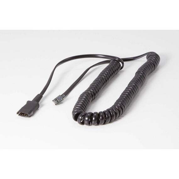 Auerswald Headset cable 4 pin connector coiled for 90080