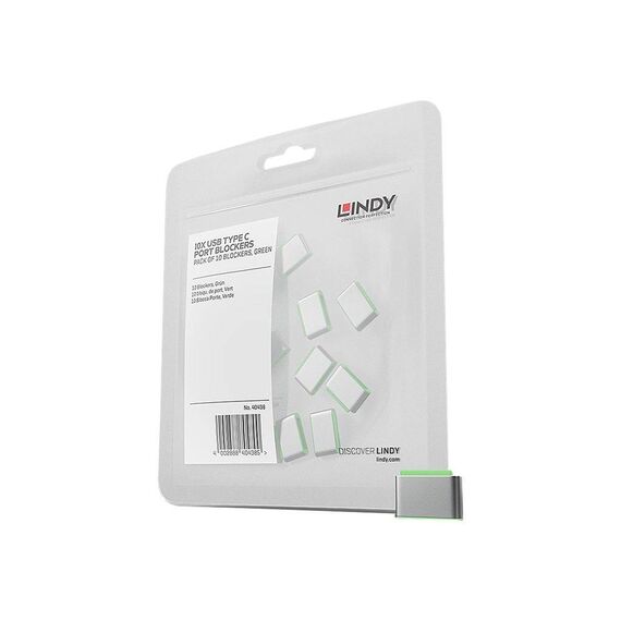 Lindy USBC port blocker green (pack of 40438