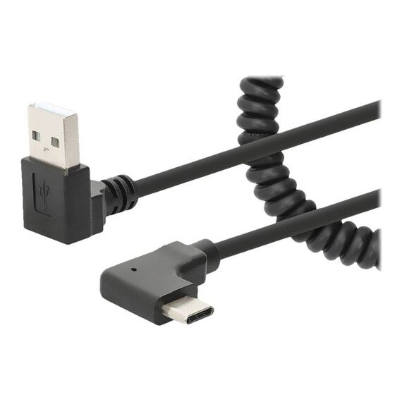 Manhattan USBC to USBA Cable, 1m, Male to Male, Black, 356220