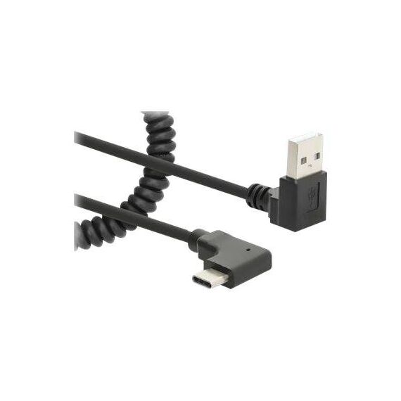 Manhattan USBC to USBA Cable, 1m, Male to Male, Black, 356220