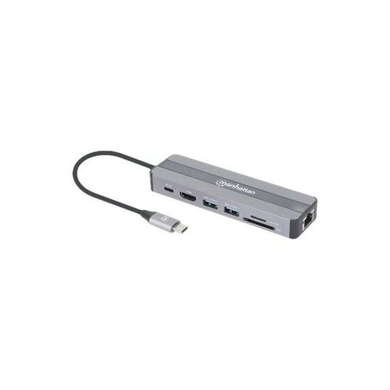 Manhattan USB-C Dock/Hub with Card Reader, Ports (x5) Et | 153928