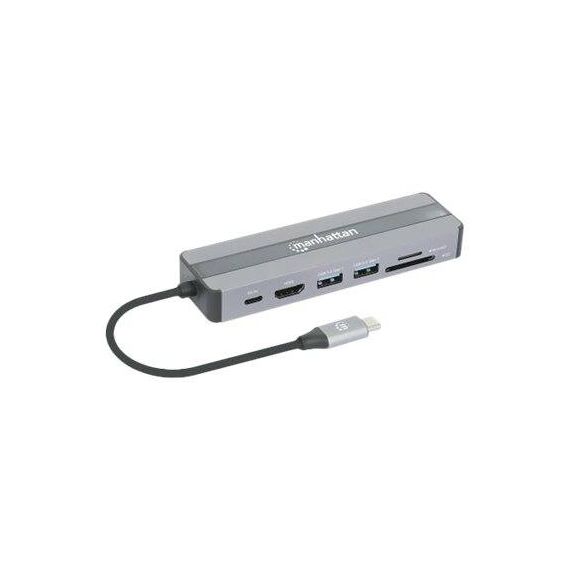 Manhattan USB-C Dock/Hub with Card Reader, Ports (x5) Et | 153928