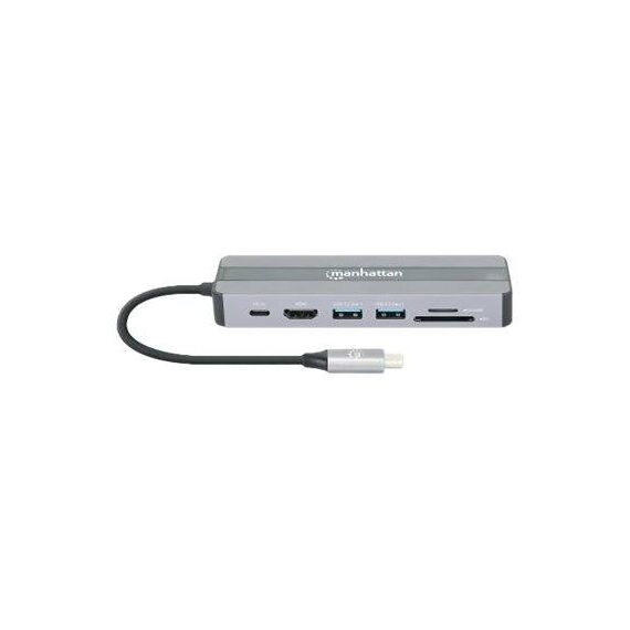 Manhattan USB-C Dock/Hub with Card Reader, Ports (x5) Et | 153928