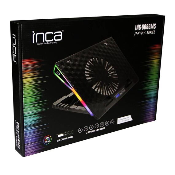 Inca Laptop stand, Black, INC608GMS