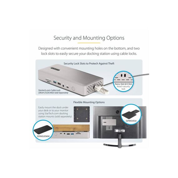 StarTech.com Thunderbolt 4 MultiDisplay 132UETB4USB4DOCK