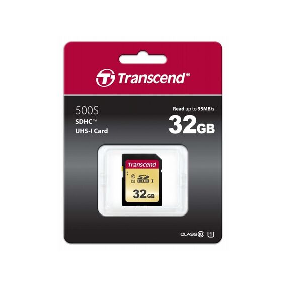Transcend 500S - Flash memory card - 32 GB - UHS-I | TS32GSDC500S