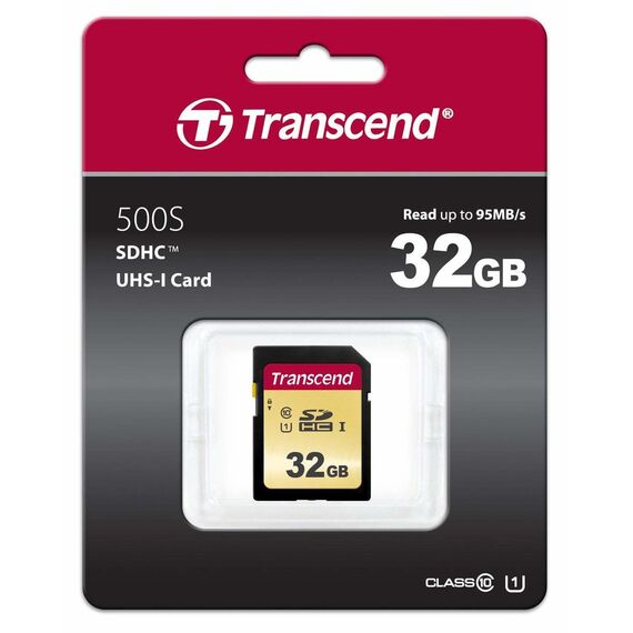 Transcend 500S - Flash memory card - 32 GB - UHS-I | TS32GSDC500S