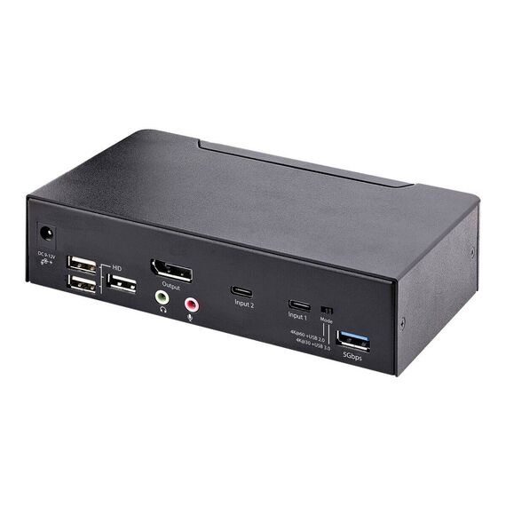 StarTech.com USB C KVM Switch, 2 Port DisplayPort KV | SV231DPUCA