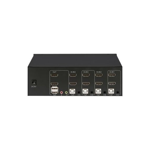 Manhattan HDMI KVM Switch 4-Port, 4K@30Hz, USB-A/3.5mm A | 153539