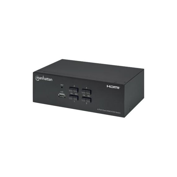Manhattan HDMI KVM Switch 4-Port, 4K@30Hz, USB-A/3.5mm A | 153539