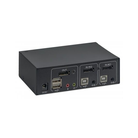 Manhattan DisplayPort 1.2 KVM Switch 2-Port, 4K@60Hz, US | 153546