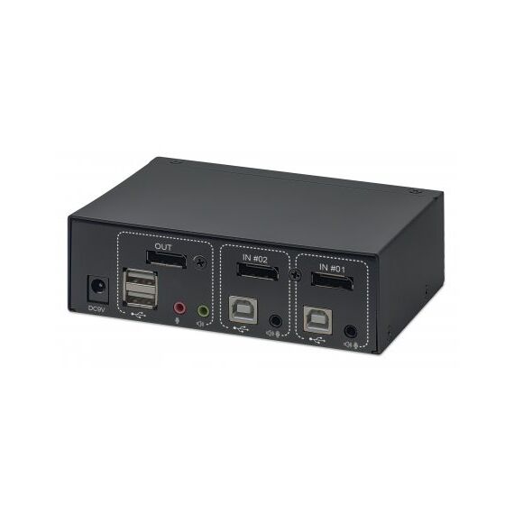 Manhattan DisplayPort 1.2 KVM Switch 2-Port, 4K@60Hz, US | 153546
