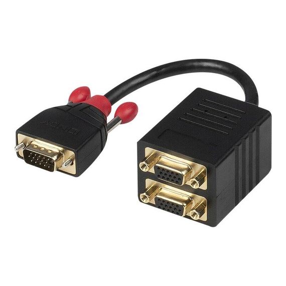 Lindy - VGA splitter - HD-15 (VGA) (M) to HD-15 (VGA) (F) | 41214