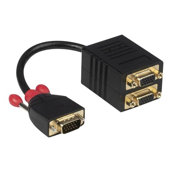 Lindy - VGA splitter - HD-15 (VGA) (M) to HD-15 (VGA) (F) | 41214