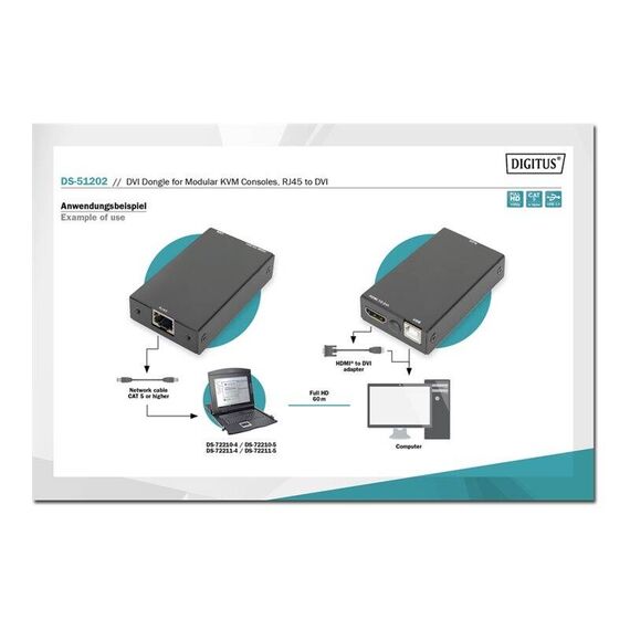 DIGITUS - KVM extender - USB - up to 60 m | DS-51202