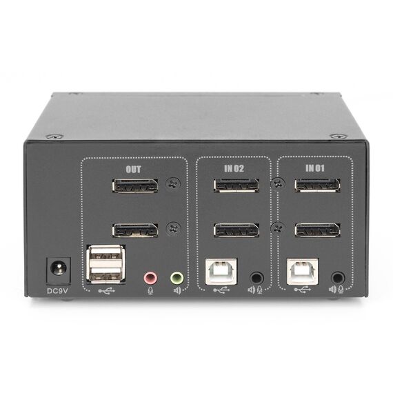 DIGITUS DS-12862 - KVM / audio / USB switch - 2 x KVM port(s) - 1