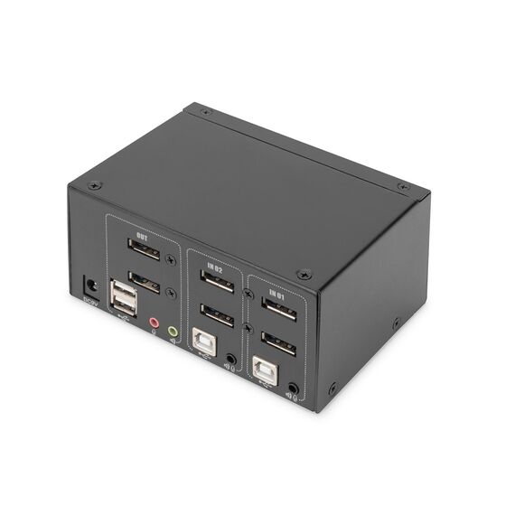 DIGITUS DS-12862 - KVM / audio / USB switch - 2 x KVM port(s) - 1