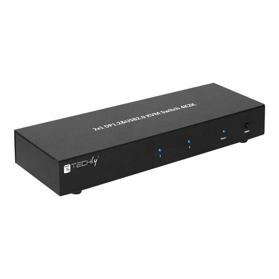 Techly 2-Port DisplayPort1.2 Dual-Monitor KVM Swi | IDATA-DP-KVM2
