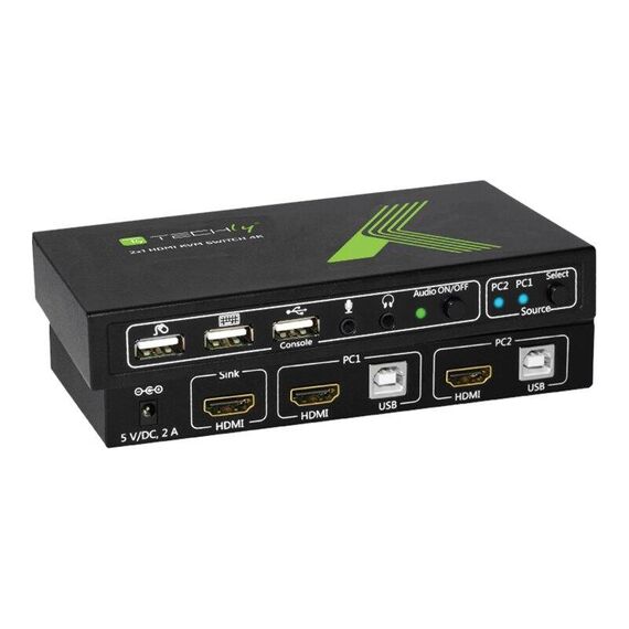 Techly 2x1 USB HDMI KVM Switch 4Kx2K - KVM / a | IDATA-KVM-HDMI2U