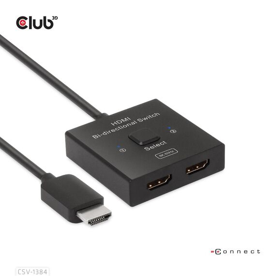 CLUB3D HDMI 2-in-1 Bi-directional Switch for 8K60Hz or | CSV-1384