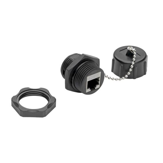 Tripp Lite N206-BC01-IND RJ45 Bulkhead Coupler for Cat5/Cat6, Fem