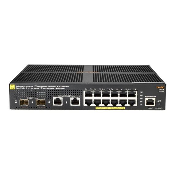 HPE Aruba 2930F 12G PoE+ 2G/2SFP+ - Switch - L3 - Manage | JL693A