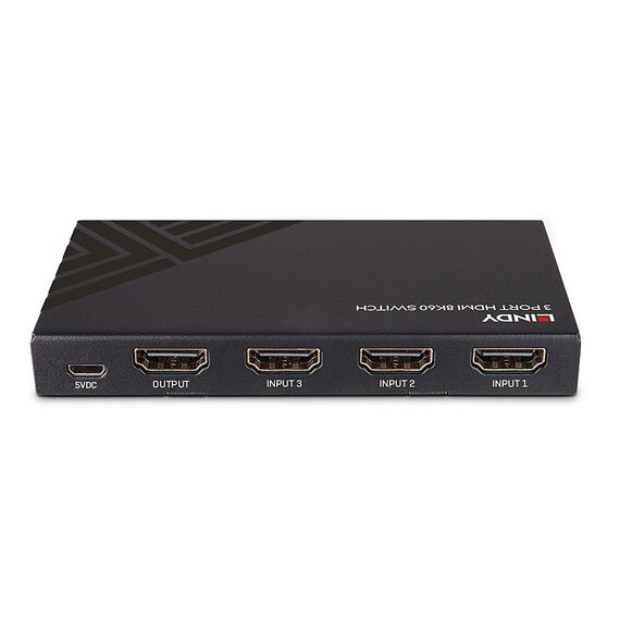 Lindy 3 Port HDMI 8K60 Switch / HDMI / Micro-USB / Black  | 38369