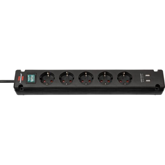 Brennenstuhl Bremounta Power Strip 5-fold with 2 USB charging sockets